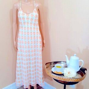 🌱 Vintage Polkadot Pastel Double Layer Sundress